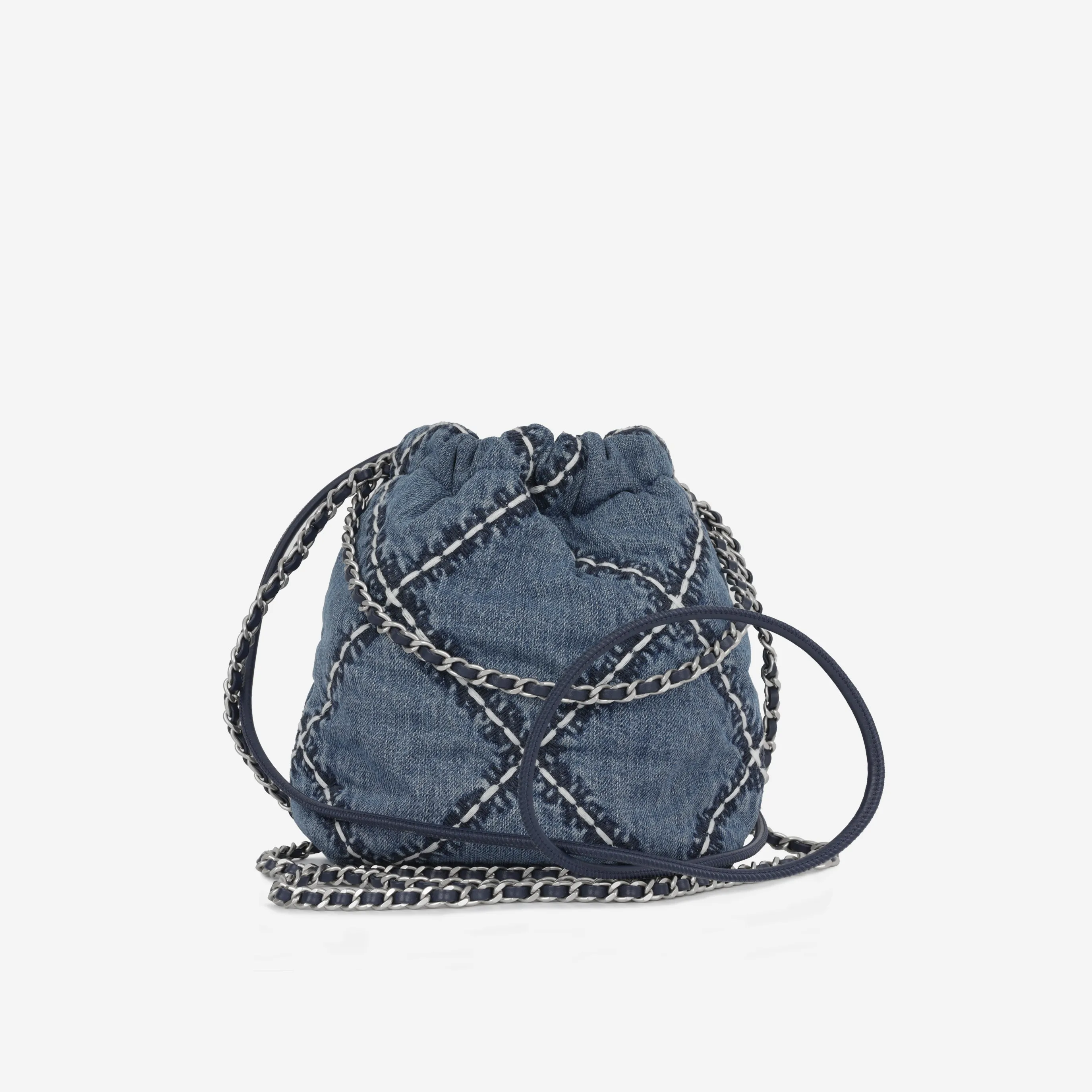 22 Mini Handbag - Blue Denim