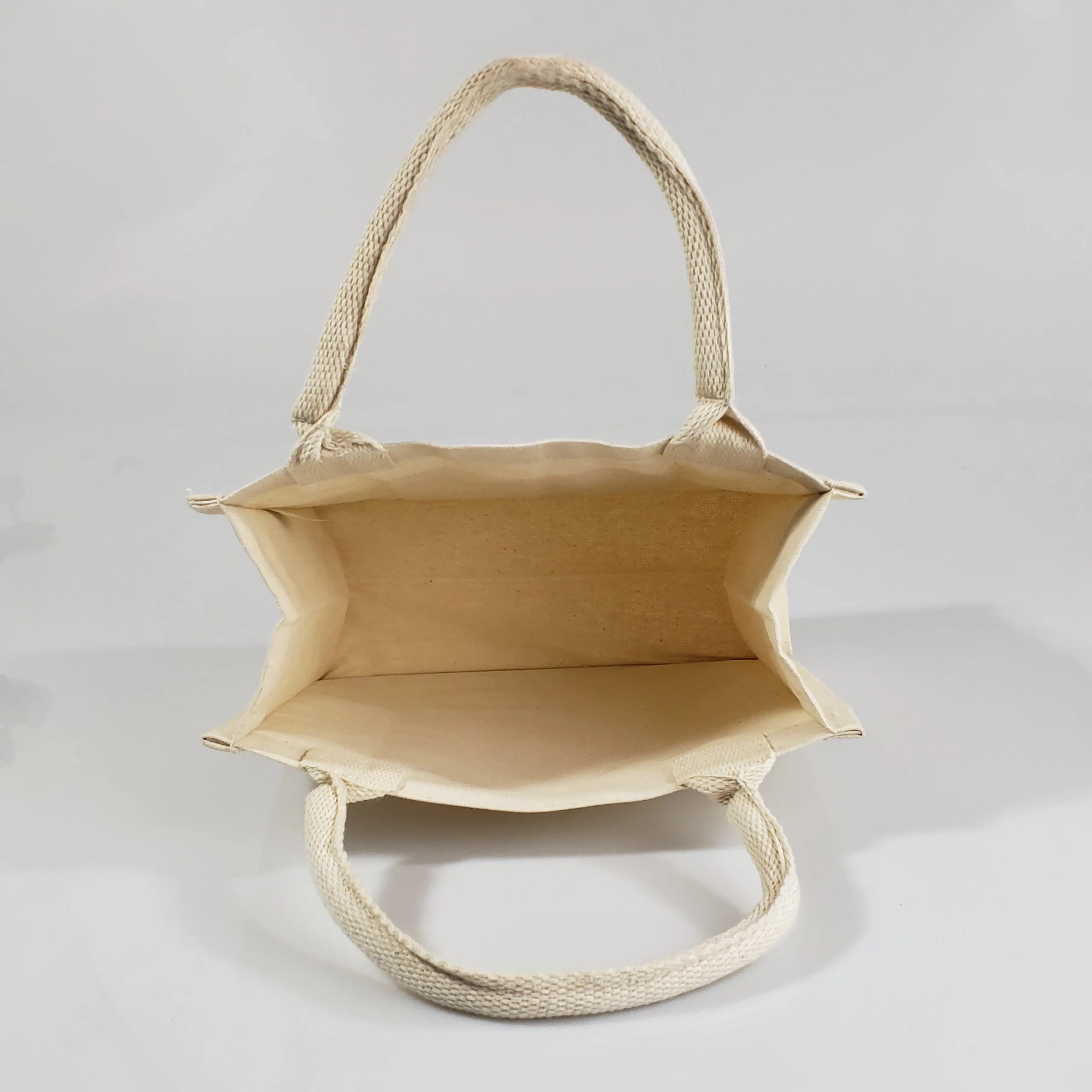 6 ct Natural Canvas Wedding Favor Tote Bags with Front Pocket - By Bundle