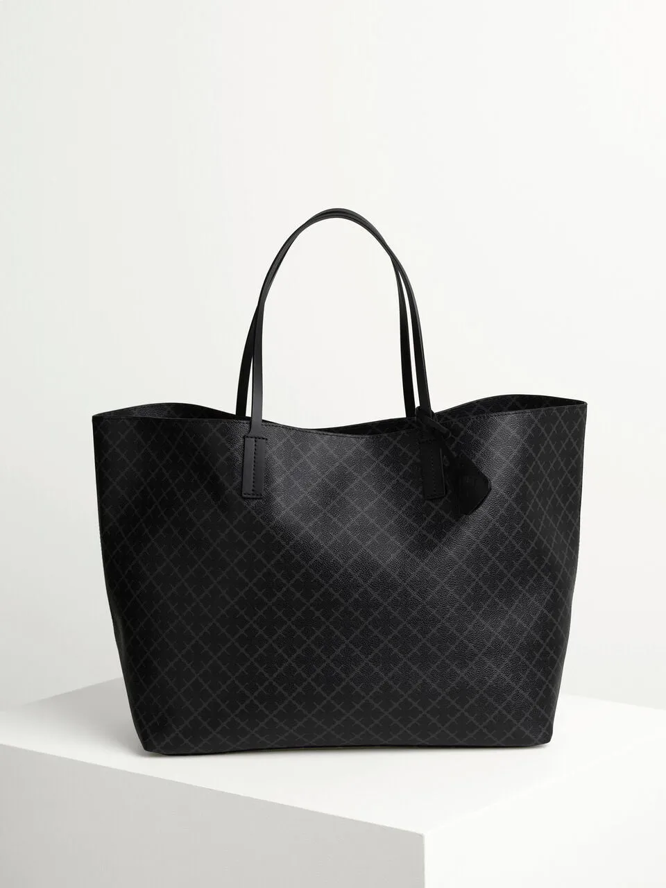 Abi Printed Tote Bag - Charcoal