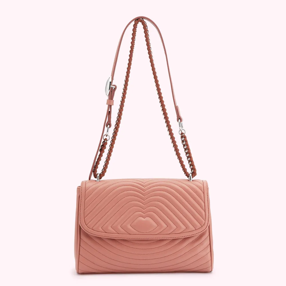 AGATE LIP RIPPLE QUILTED LEATHER BROOKE CROSSBODY BAG