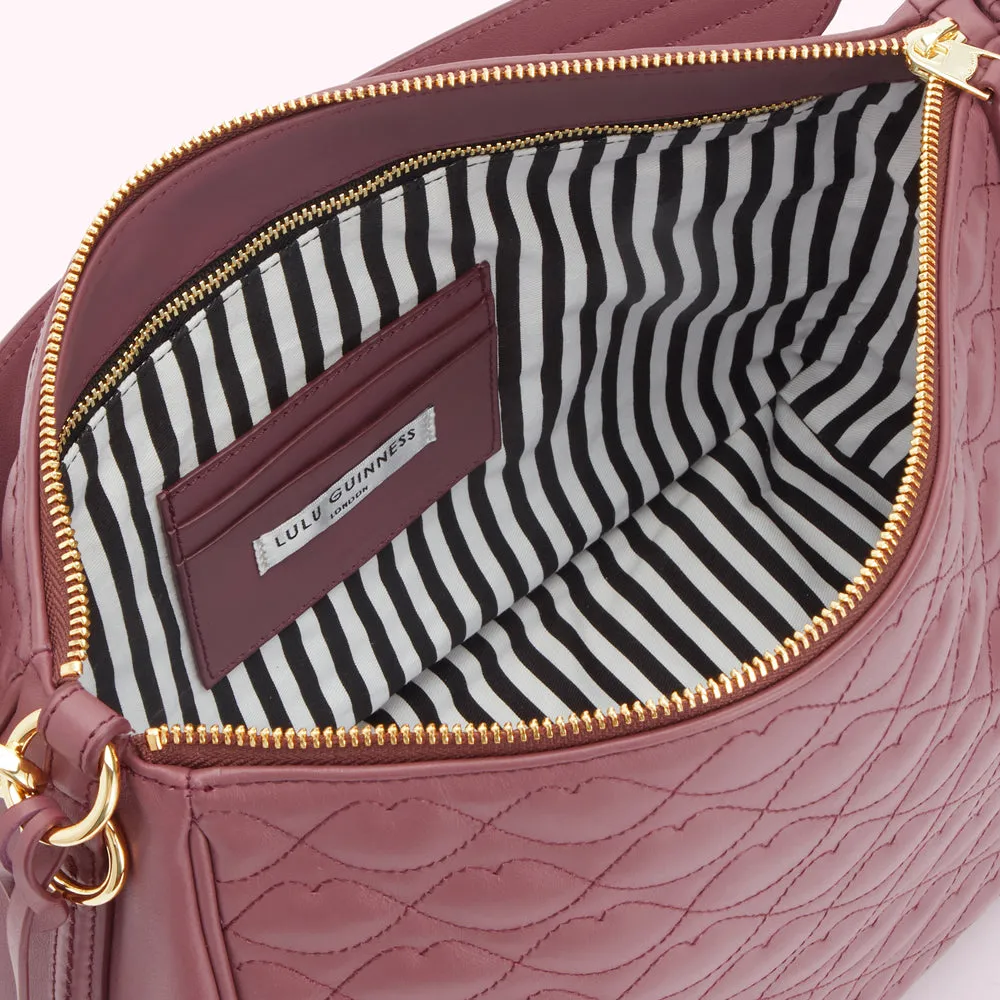 ASTER MEDIUM QUILTED LIP LEATHER CALLIE CROSSBODY BAG