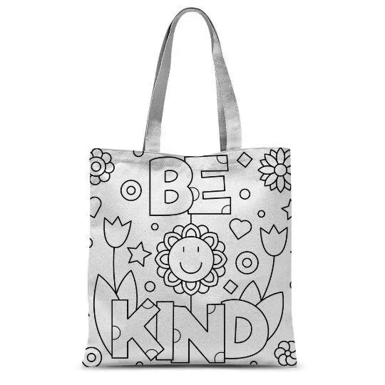 Be Kind Tote Bag,Coloring Bag Gift,Christmas,Thanksgiving/Birthday/Anniversary/Holiday/Gifts for Her,Cute Valentine&#39;s Gift,DIY Coloring Bag