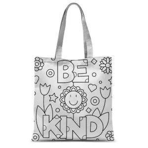 Be Kind Tote Bag,Coloring Bag Gift,Christmas,Thanksgiving/Birthday/Anniversary/Holiday/Gifts for Her,Cute Valentine&#39;s Gift,DIY Coloring Bag