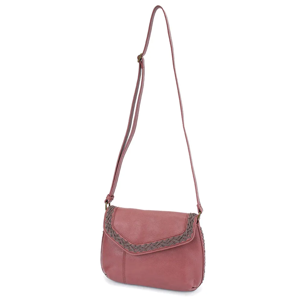 Braided Boho Crossbody - Berry