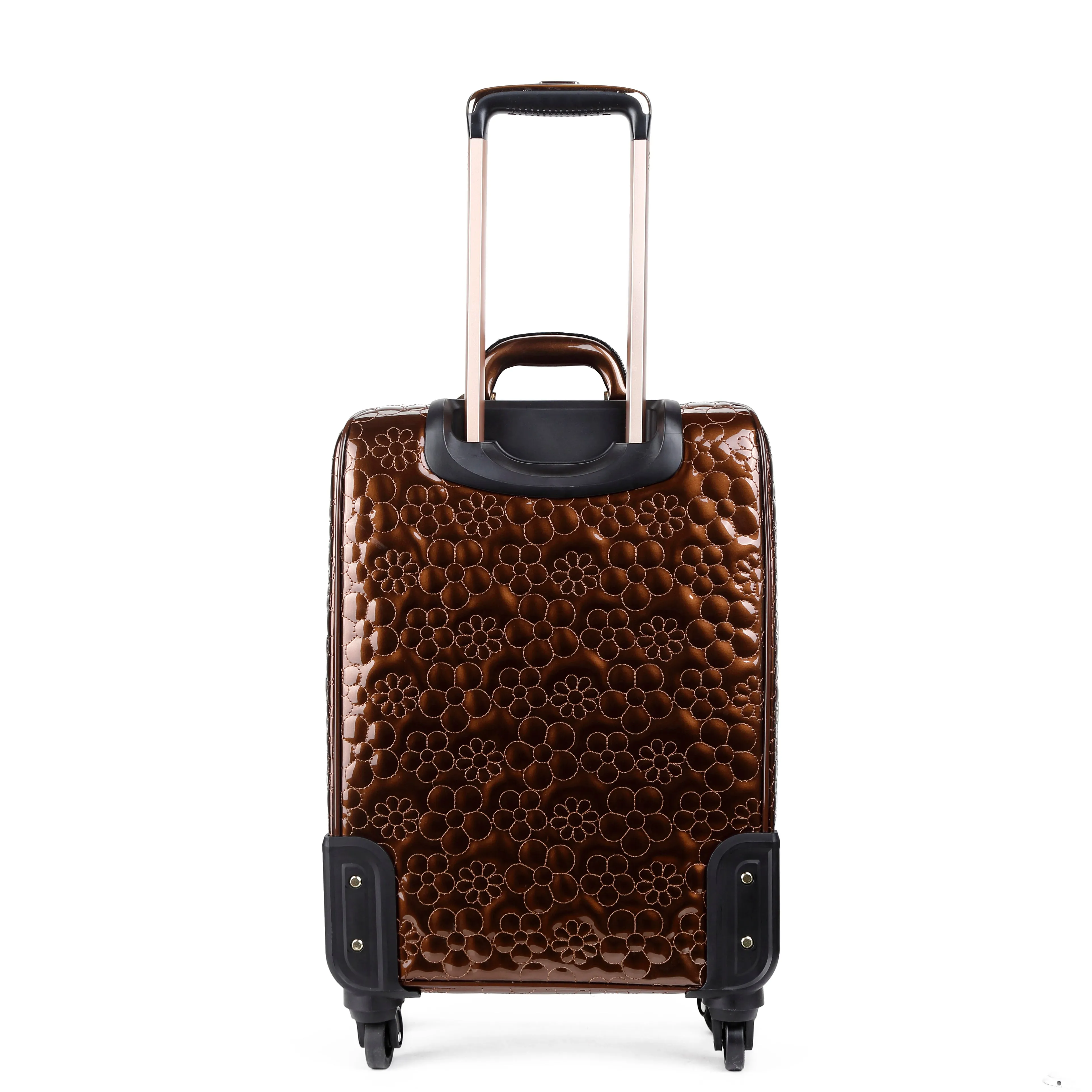 Brangio Glossy Floral-Embellished Trolley Bag