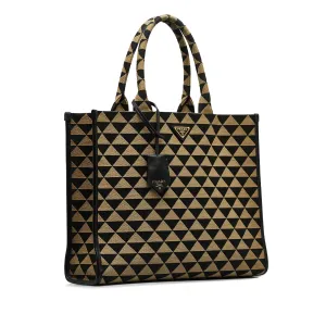 Brown Prada Symbole Triangolo Tote