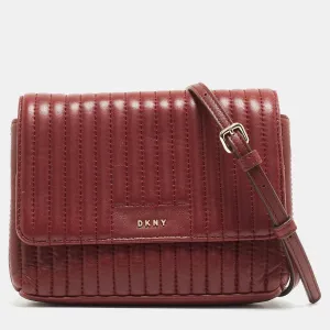 Burgundy Quilted Leather Gansevoort Crossbody Bag