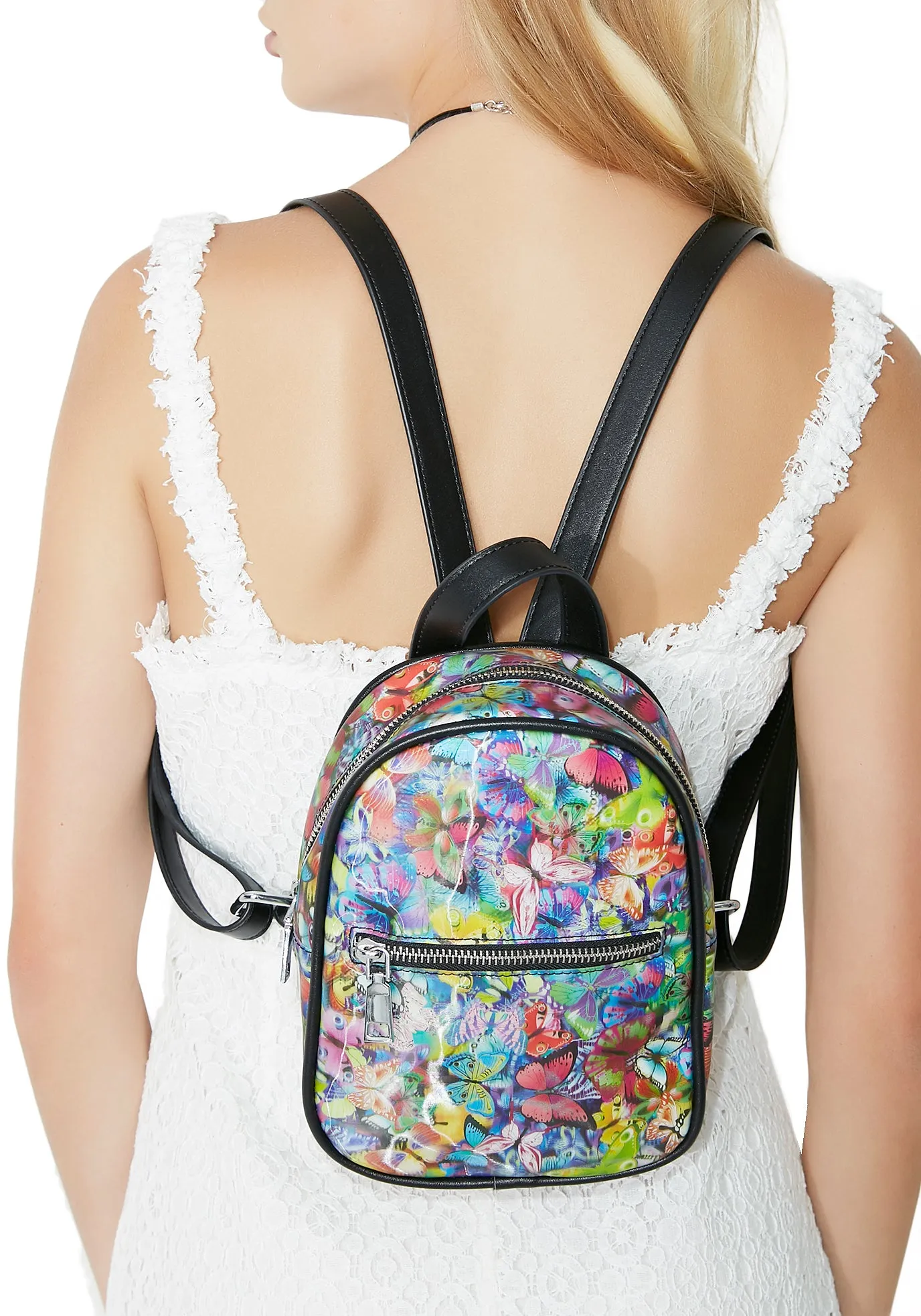 Butterflyz Holographic Mini Backpack