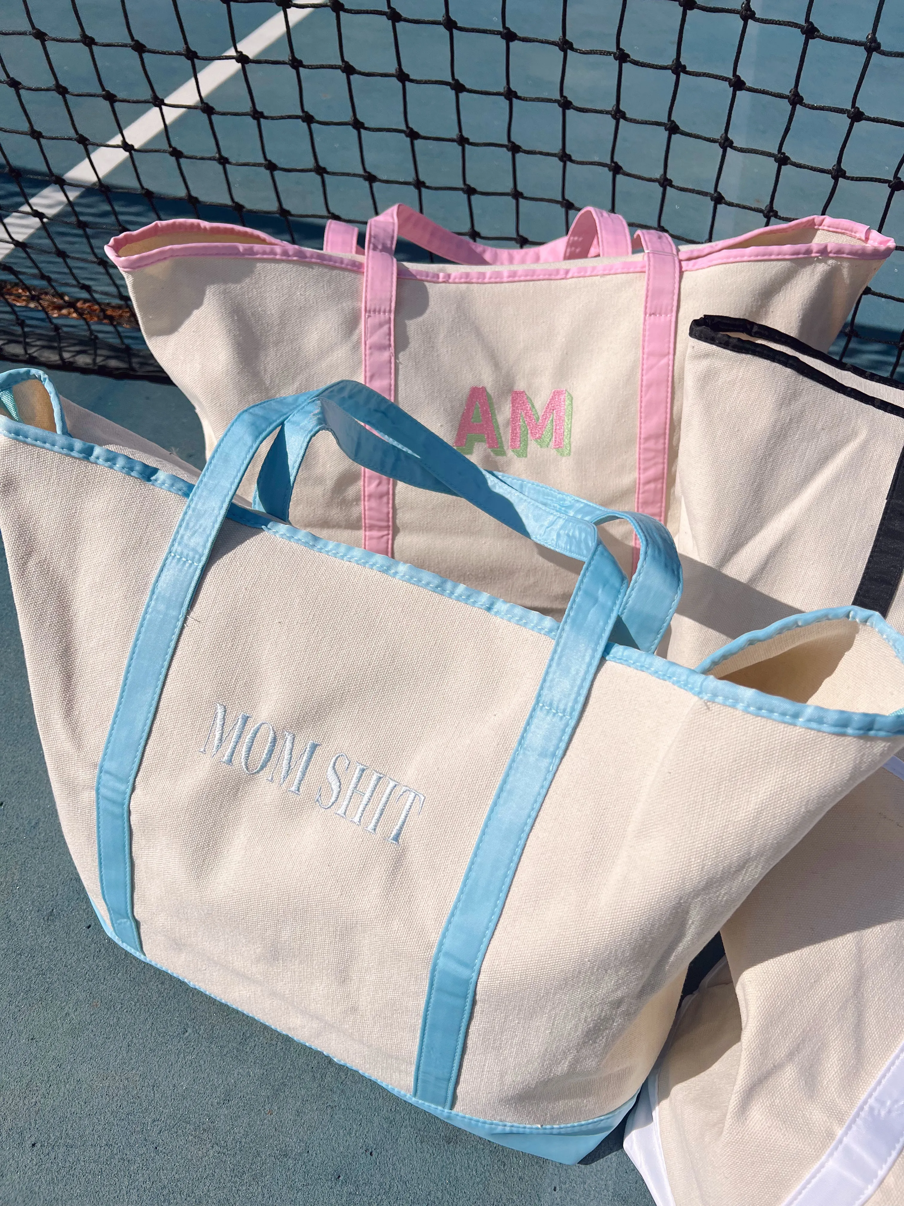 Canvas Boat Tote - Embroidered