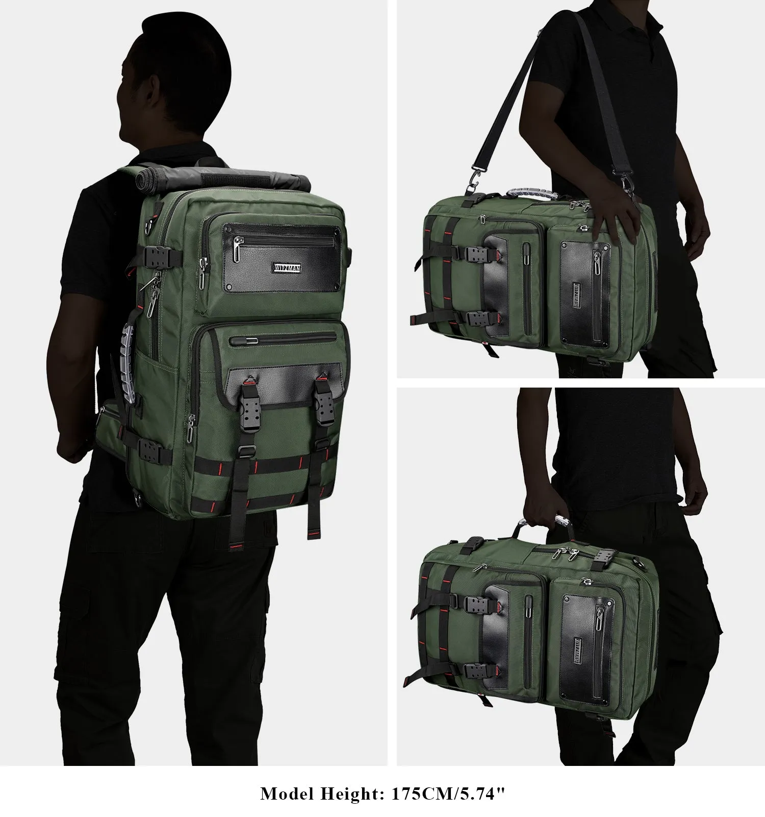 Carry On Travel Backpack for Men Nylon Bag