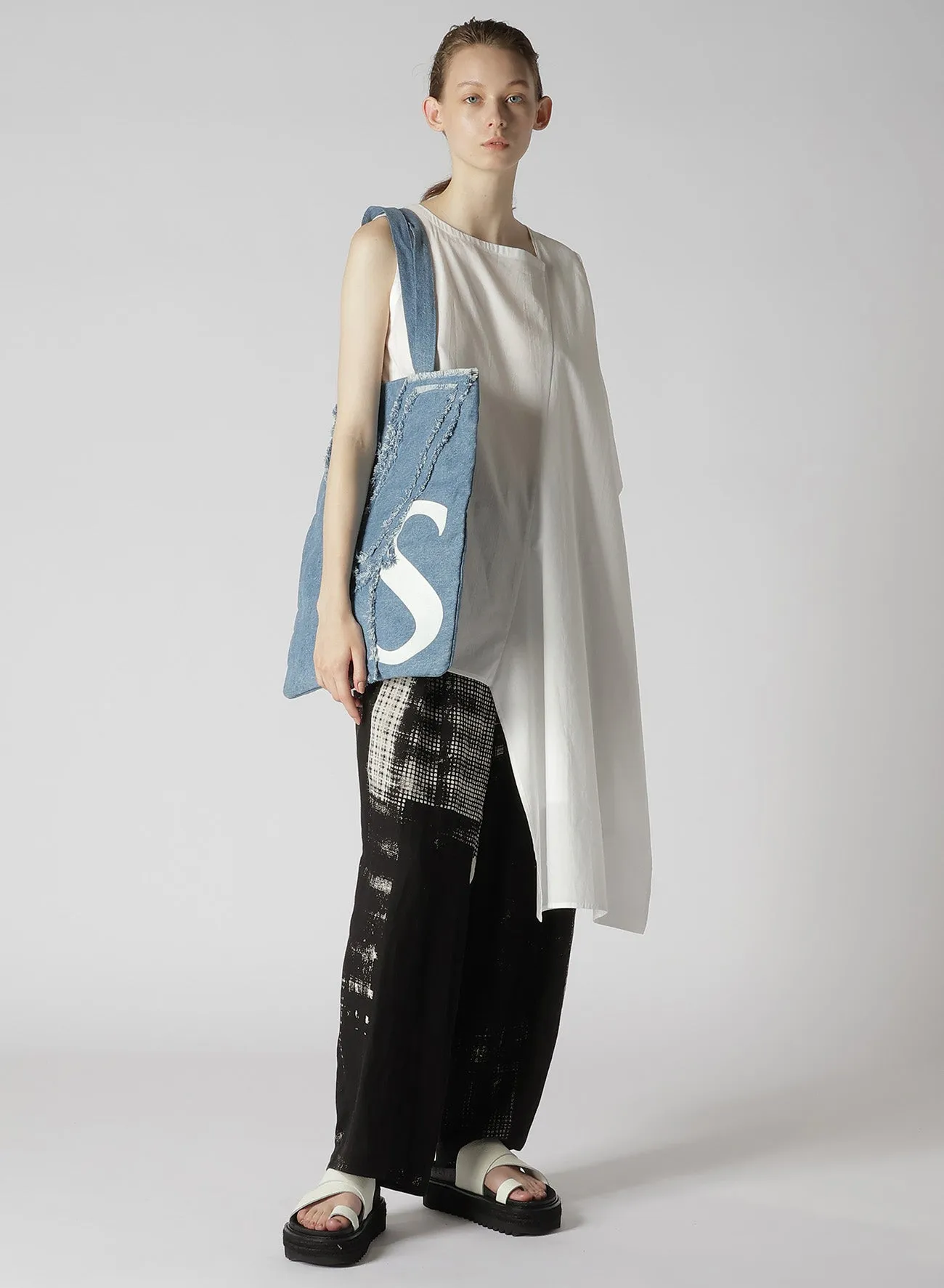 C/DENIM Y-DESIGN PATCHWORK TOTE