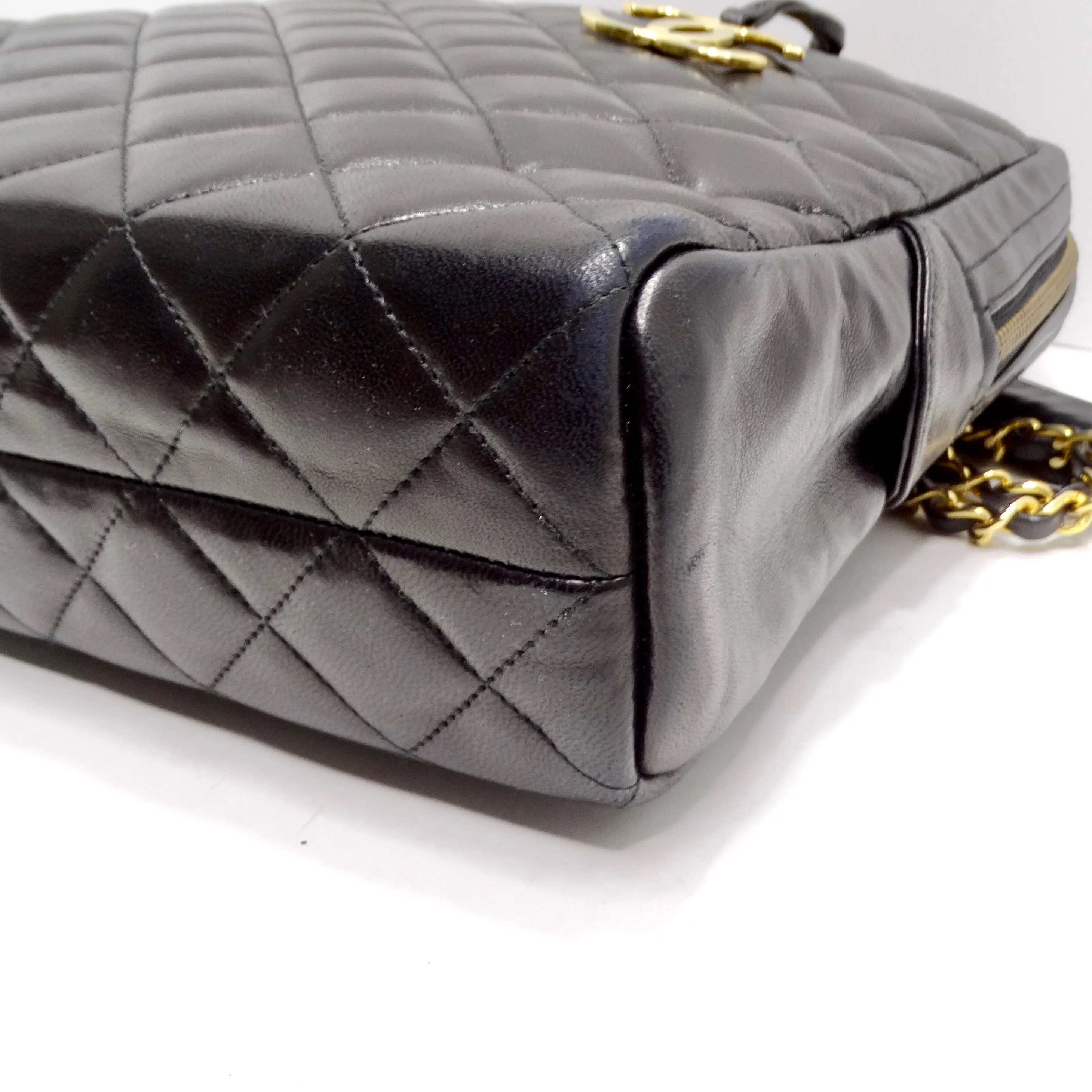 Chanel 1980s Black Quilted Lambskin Camera Bag