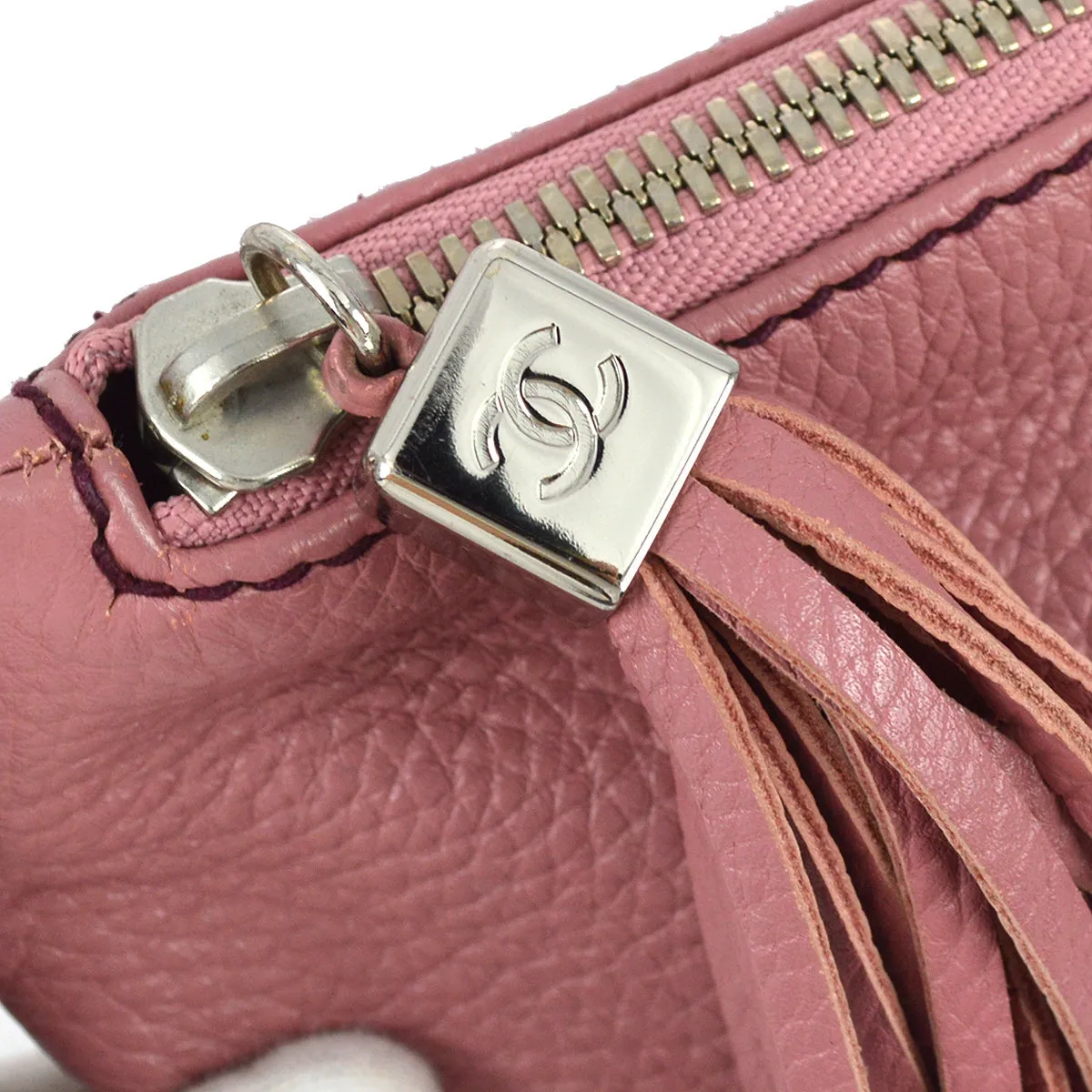 Chanel 2003-2004 Pink Fringe Shoulder Bag