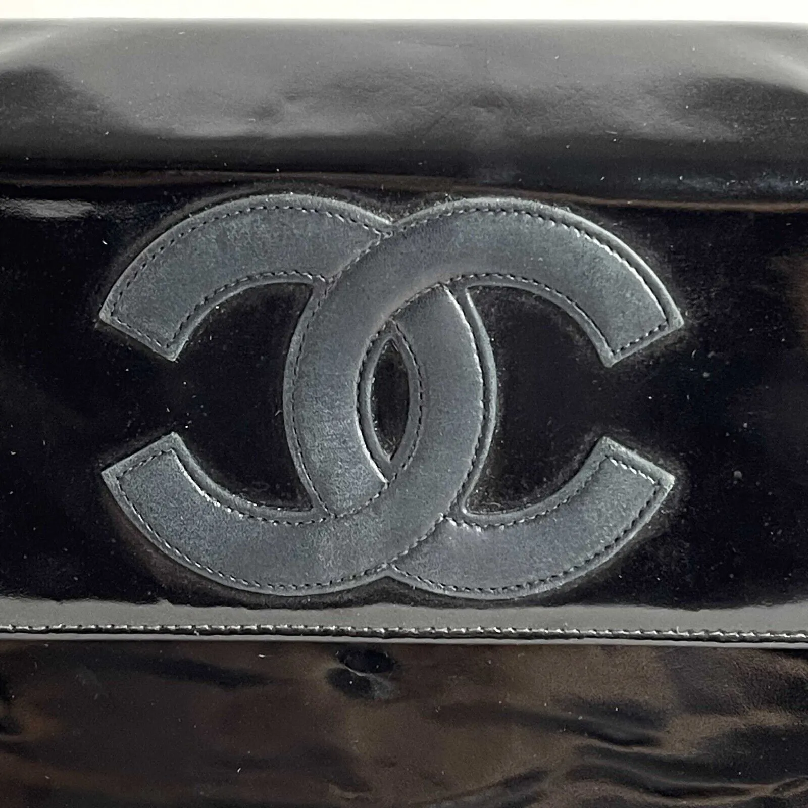 CHANEL Bags Errita Vinyl CC Flap Bag Gold Snake Chain