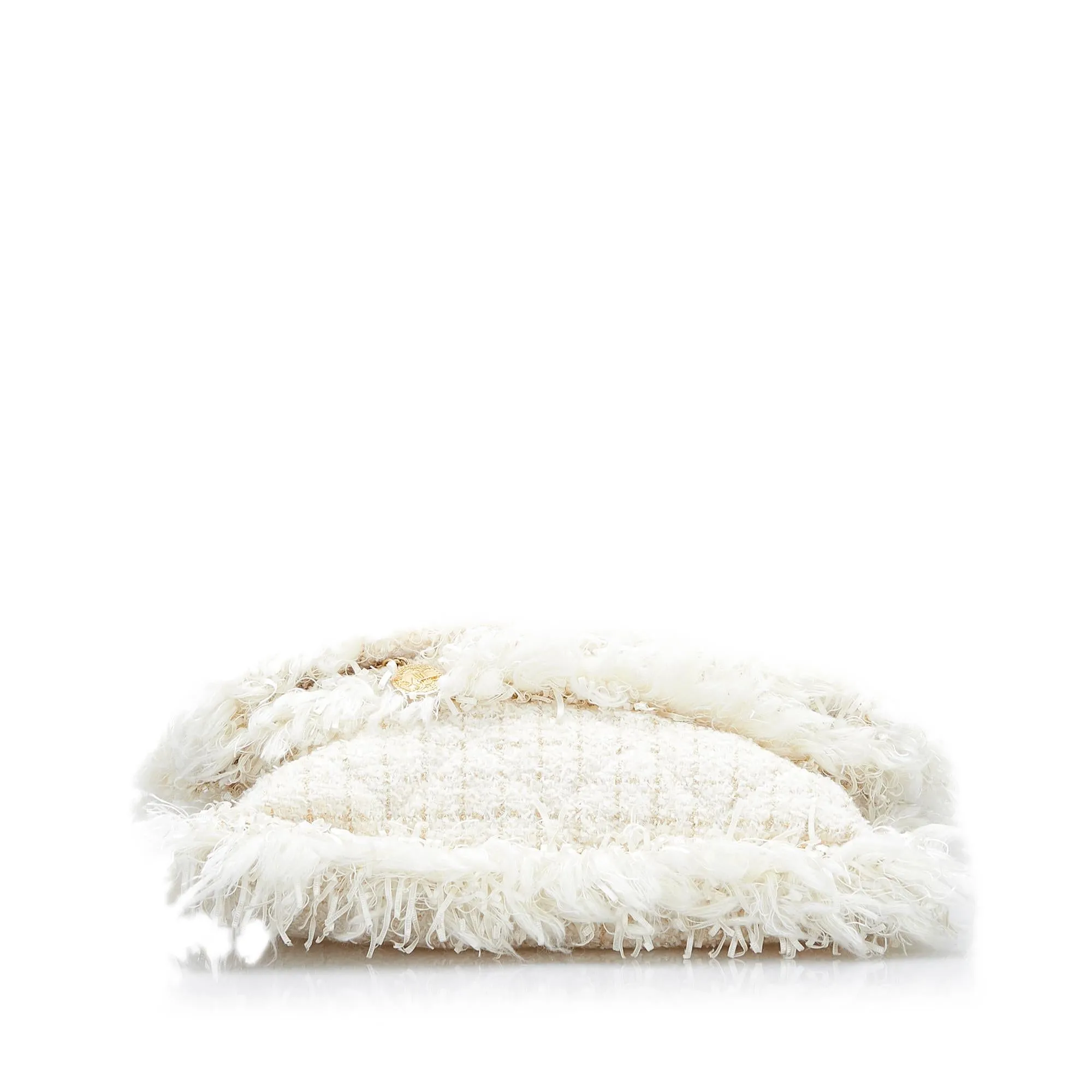 Chanel Cosmopolite Fringe Tweed Clutch Bag (SHG-6GTAwZ)