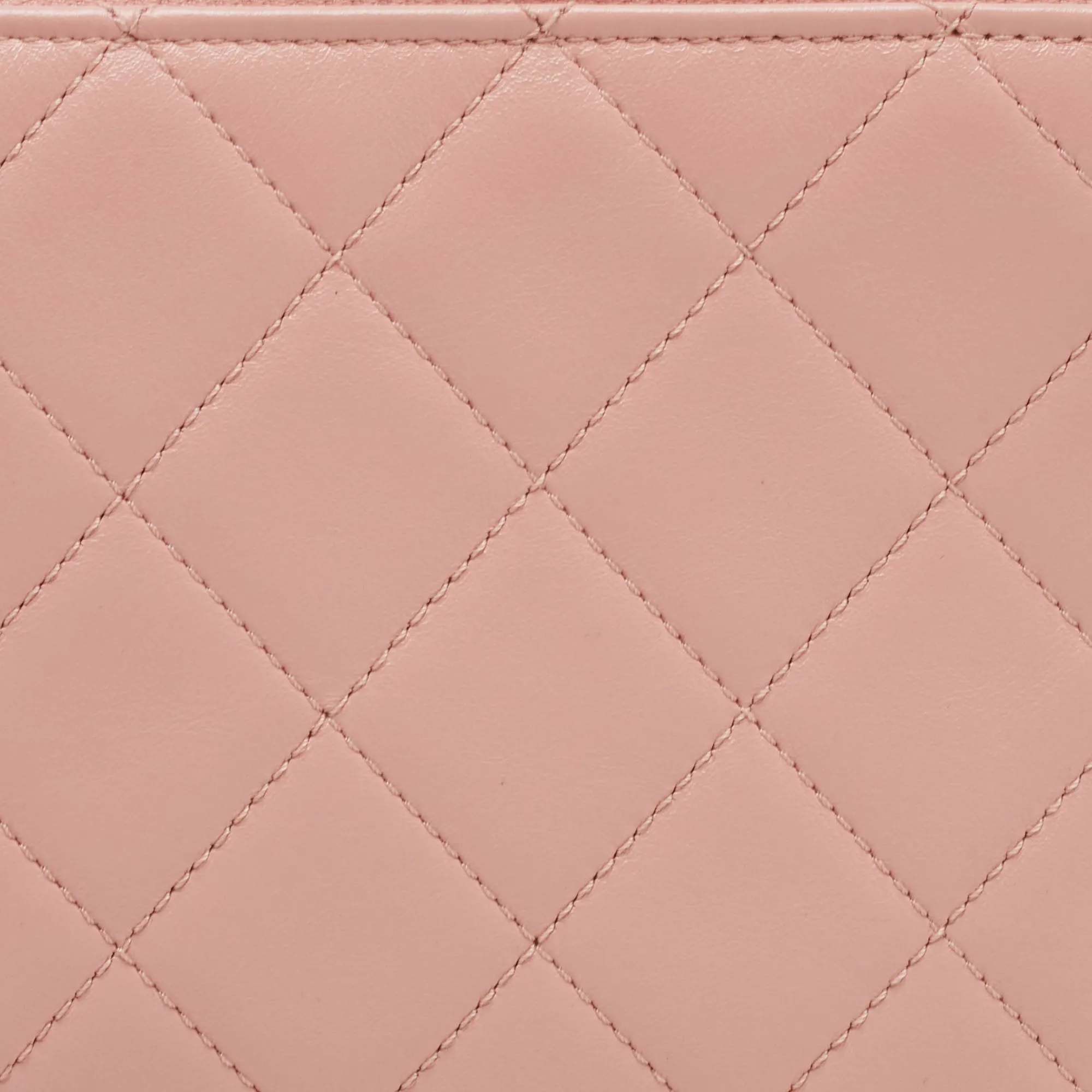 CHANEL Pink Quilted Leather Waist Bag