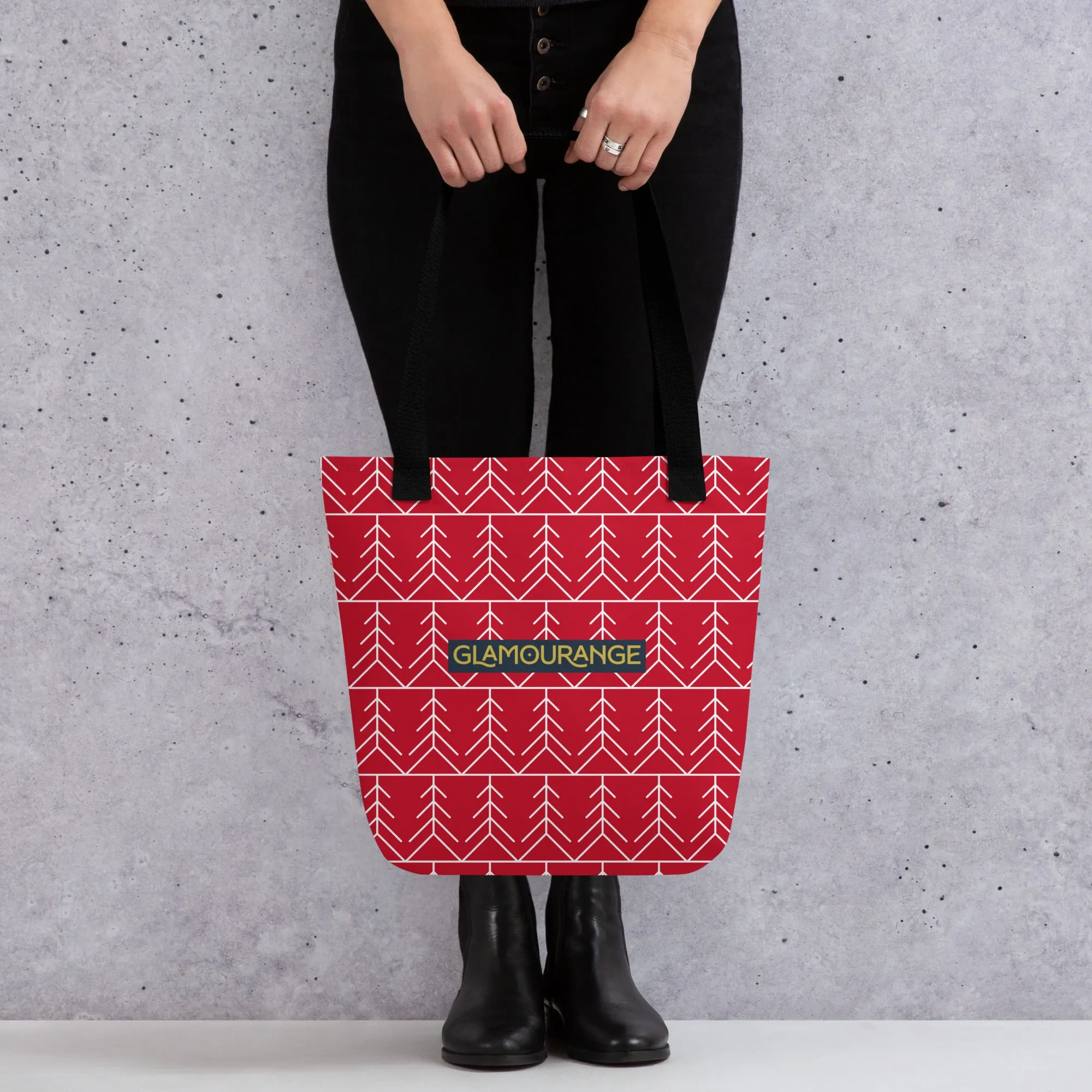 Christmas Tote Bag - Fir Tree (Glamourange Festive Pattern Christmas Tote Bags)