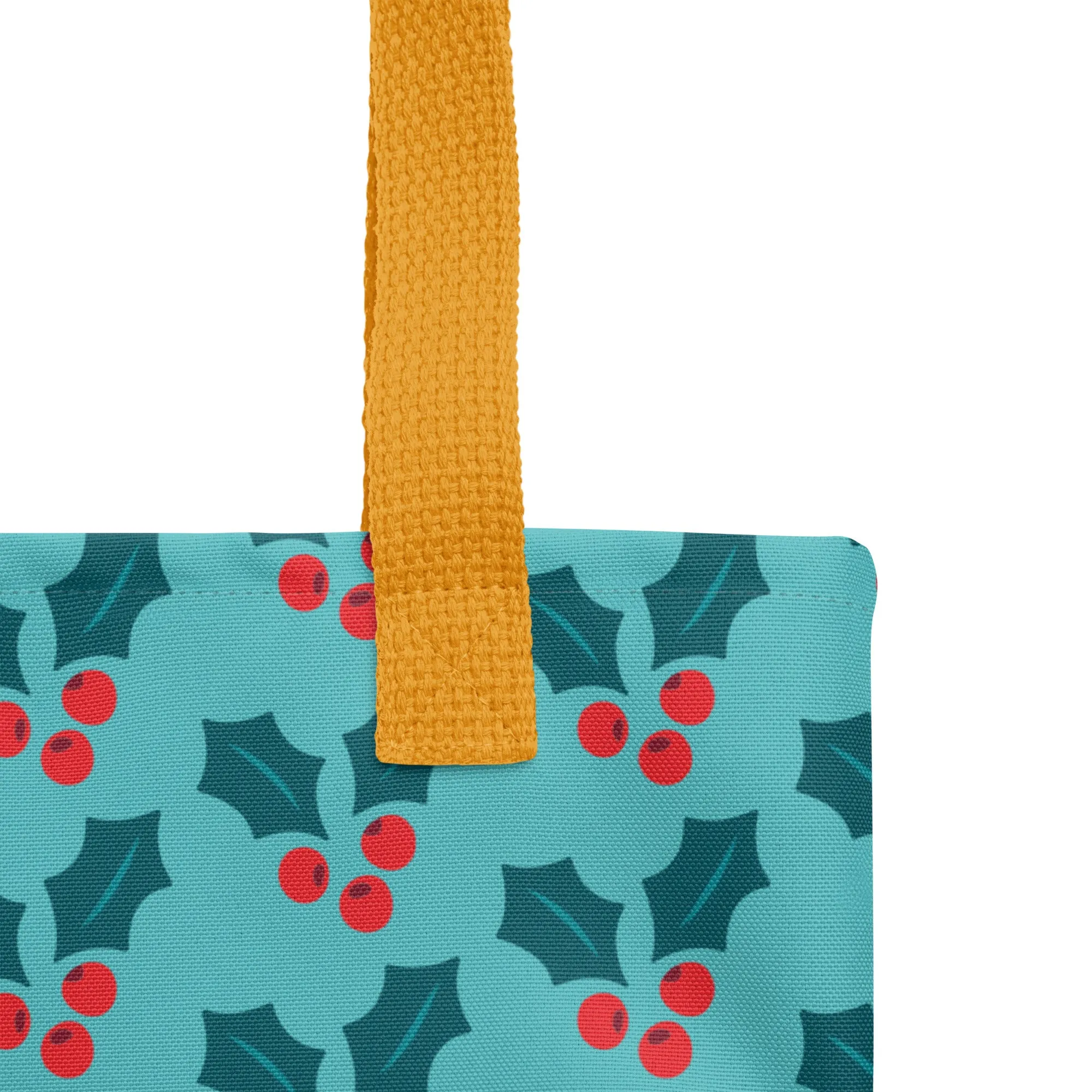 Christmas Tote Bag -- Mistletoe (Glamourange Festive Pattern Christmas Tote Bags)