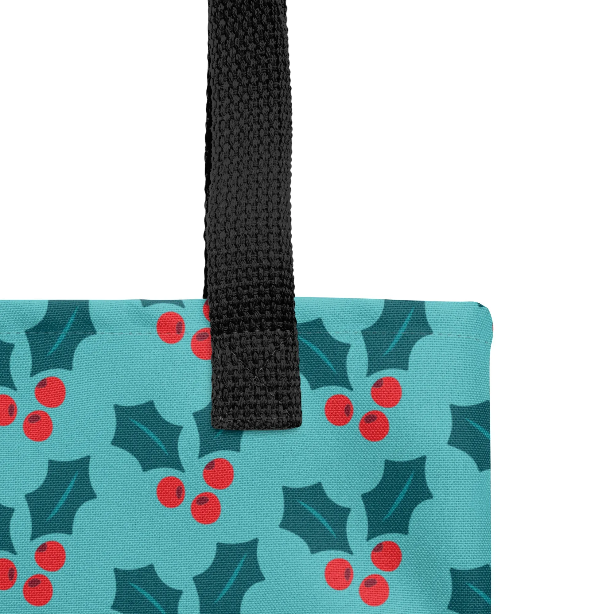 Christmas Tote Bag -- Mistletoe (Glamourange Festive Pattern Christmas Tote Bags)