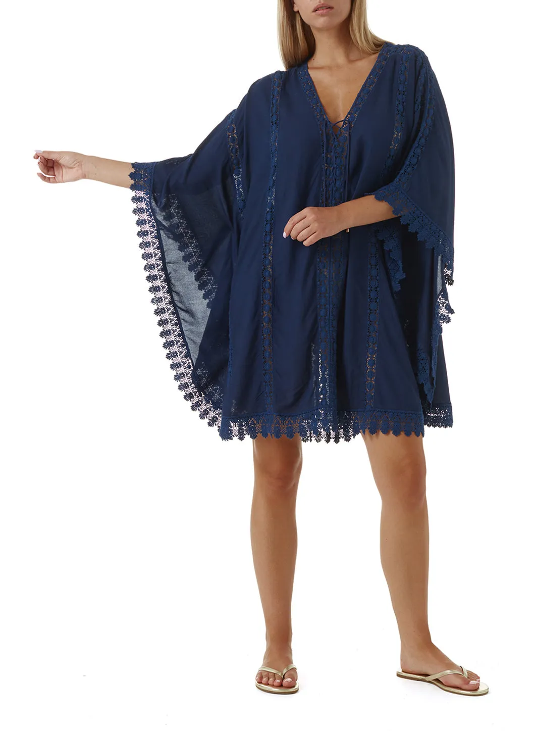 Cindy Navy Short Kaftan