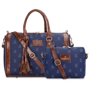 Combo: Adelina Sling & Lorna Handbag - Stylish, Versatile | Adjustable Strap | 20.7L | Denim Blue