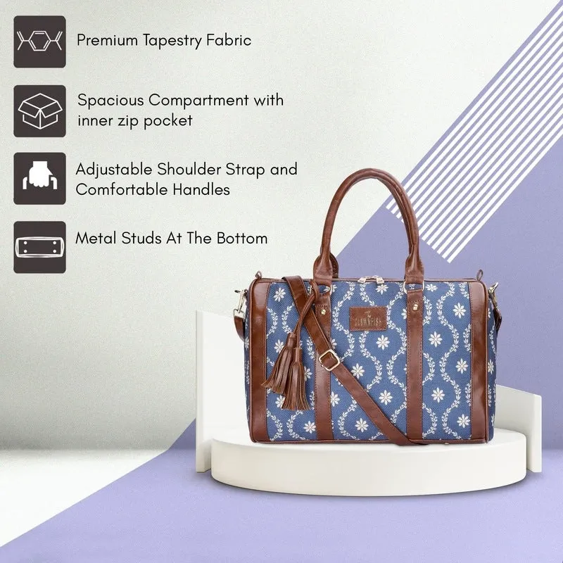 Combo: Decorative Handbag & Crossbody Sling Bag - Stylish Prints | 16L | Royal Blue