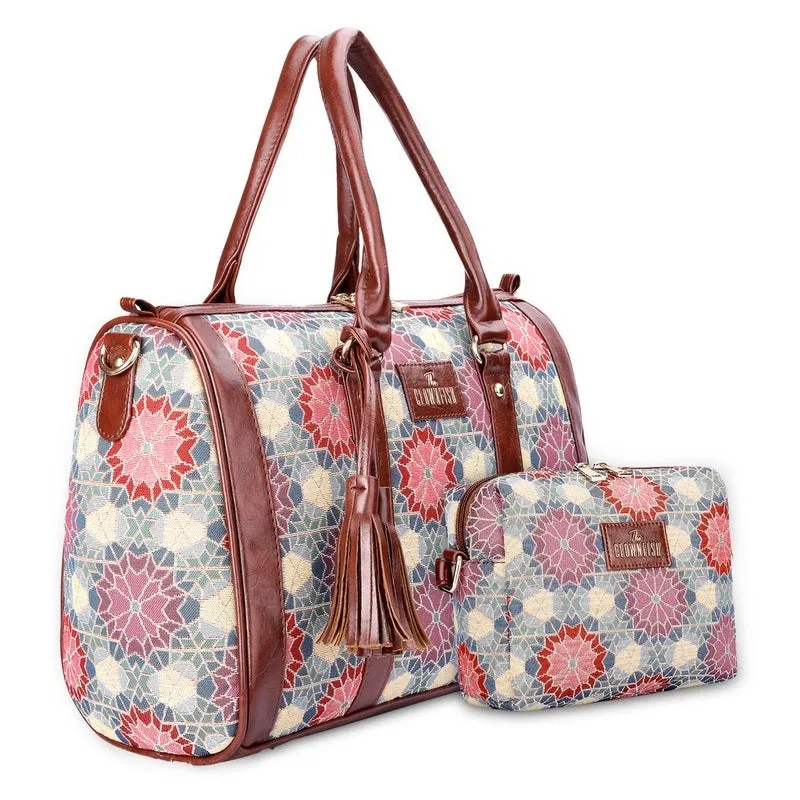 Combo: Sling Bag & Handbag with Adjustable Strap | 20.7L | Multicolour-Floral