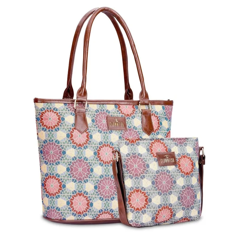 Combo: Stylish Sling & Handbag Combo for Women | Floral Design | Durable Tapestry Material | Multicolour