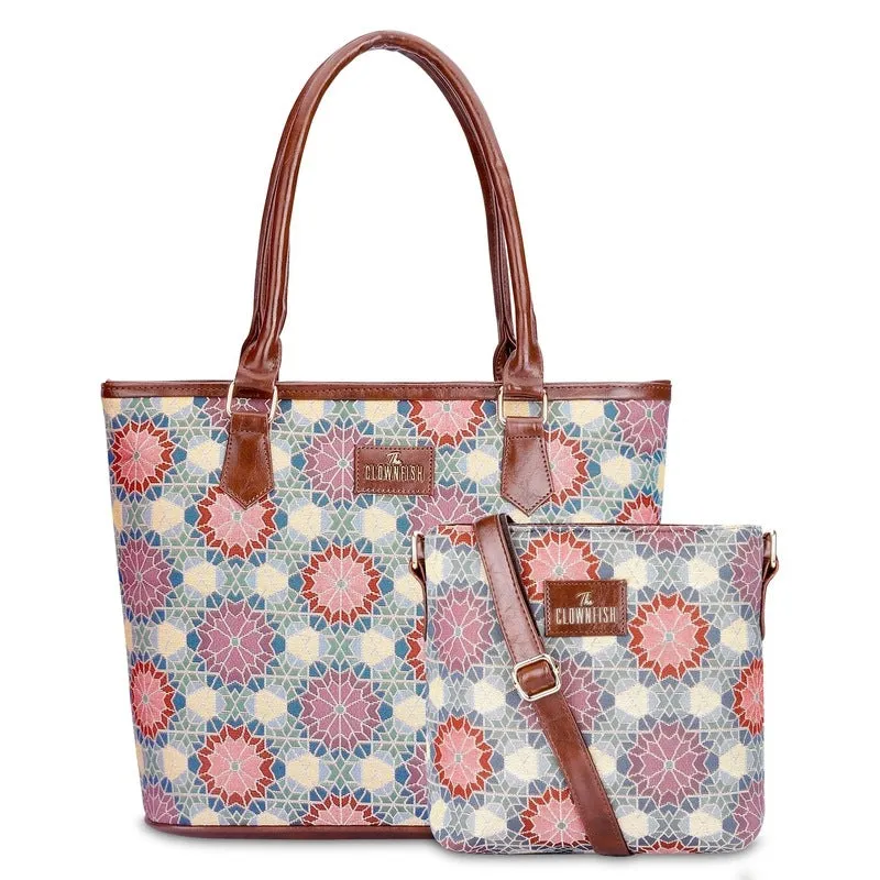 Combo: Stylish Sling & Handbag Combo for Women | Floral Design | Durable Tapestry Material | Multicolour