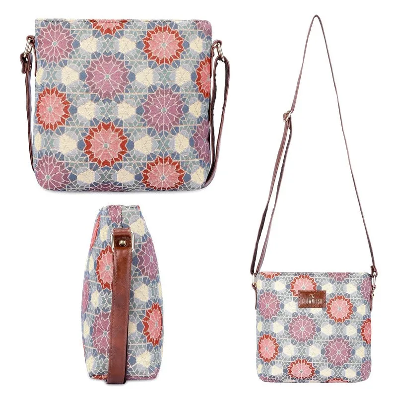 Combo: Stylish Sling & Handbag Combo for Women | Floral Design | Durable Tapestry Material | Multicolour