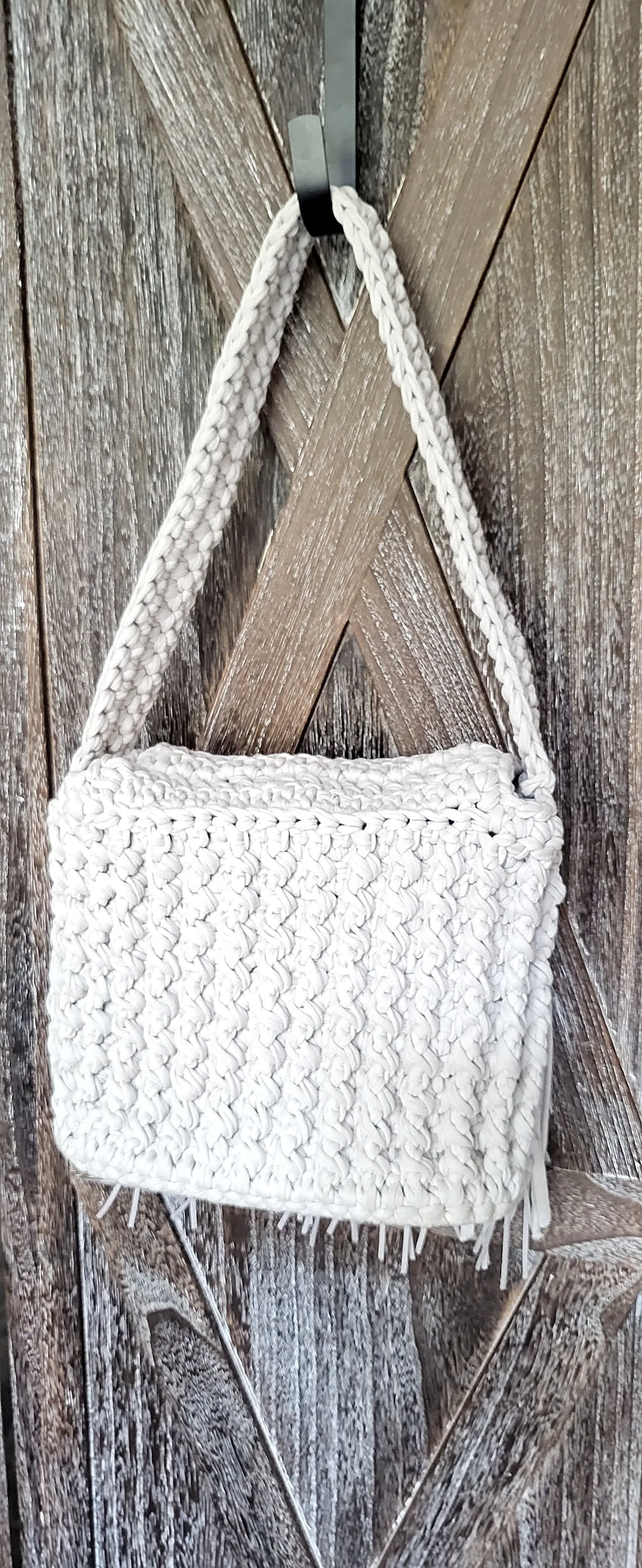 CROCHET FRINGE Bohemian SHOULDER BAG PURSE AVAILABLE IN THREE COLORS