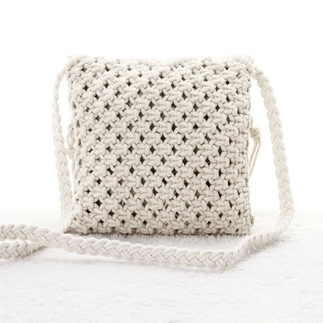 Crossbody Shoulder Bag Woven Handmade