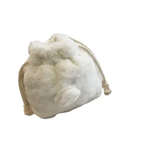 Cute Plush String Bucket Bag Shoulder Crossbody For Women