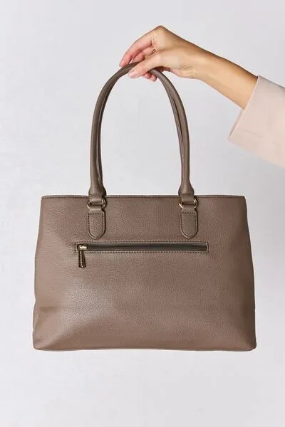 David Jones Luxe Vegan Leather Classic Structured Handbag