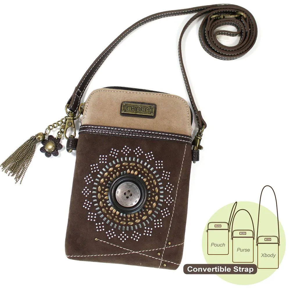 Dazzled Cellphone Xbody - Starburst (Dark Brown)