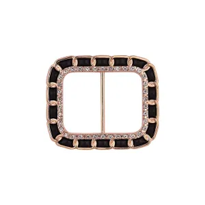 Diamond Chain Design Structure Black & Gold Sliding Buckle