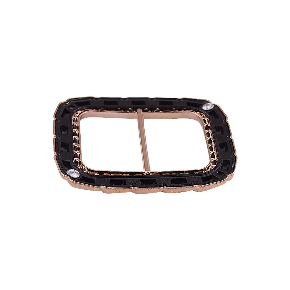 Diamond Chain Design Structure Black & Gold Sliding Buckle