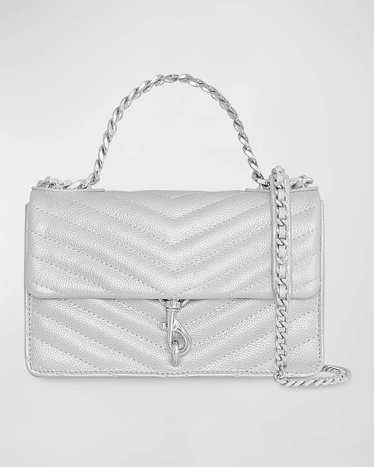 Edie Mini Metallic Quilted Crossbody Bag