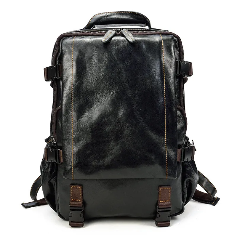 Fashion Leather Large Capacity Anti-theft Classic Backpack Shoulder Bag