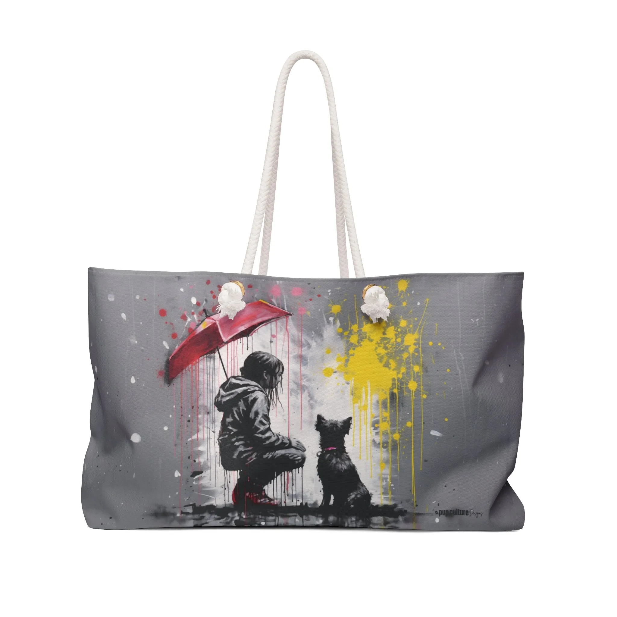 Girl's Best Friend Dog Art Original Design Weekender Tote Bag