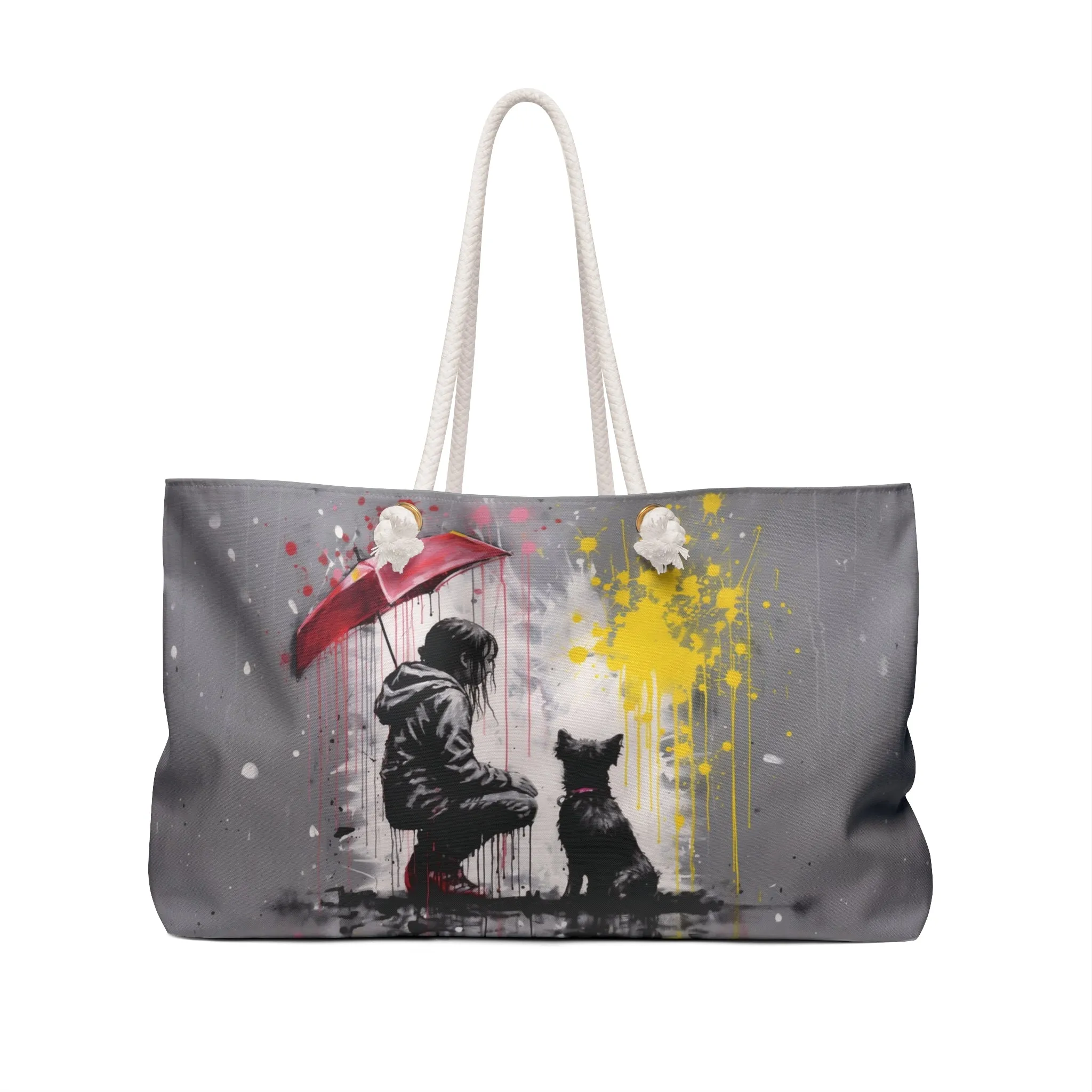 Girl's Best Friend Dog Art Original Design Weekender Tote Bag