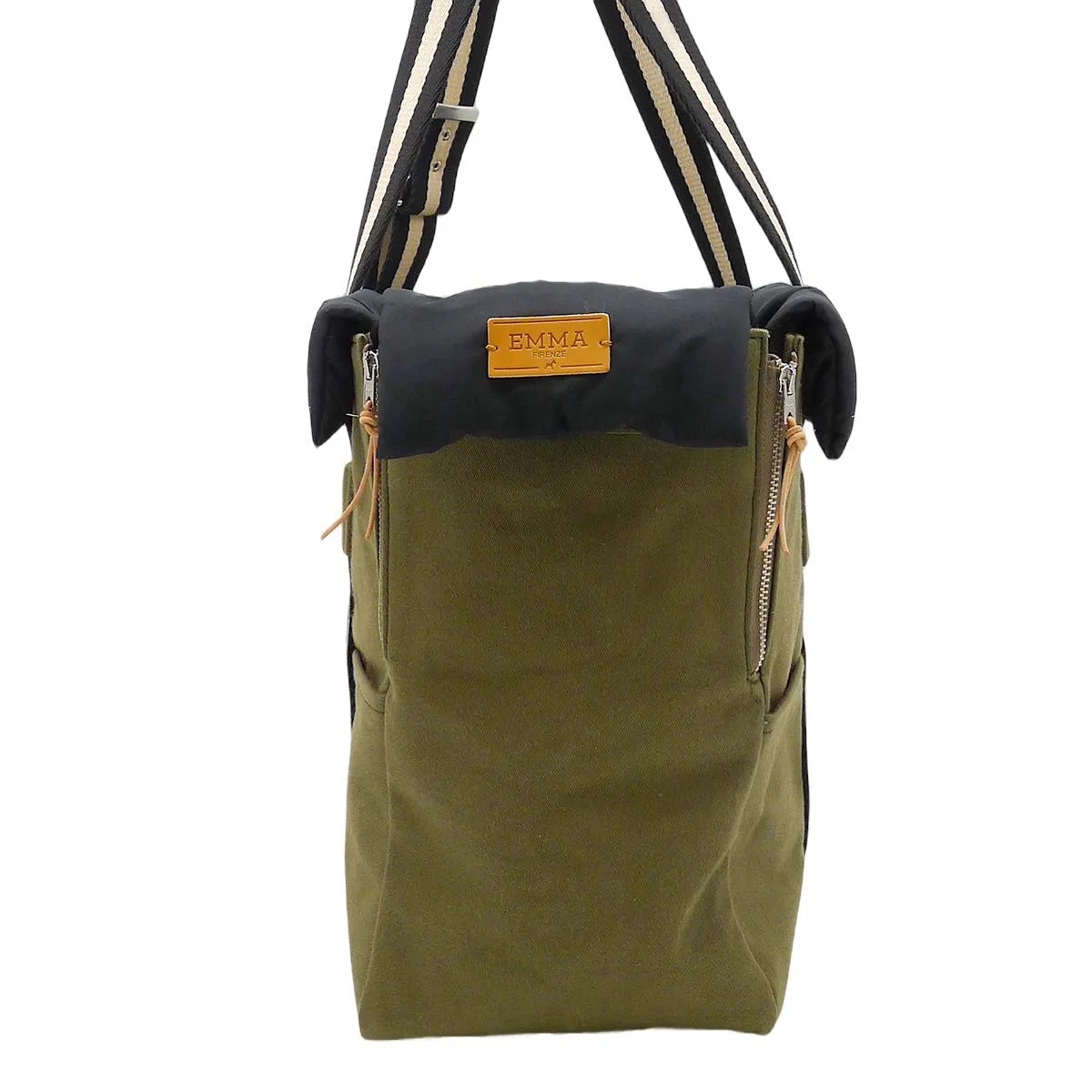 Green Bag And Black Dog Carrier