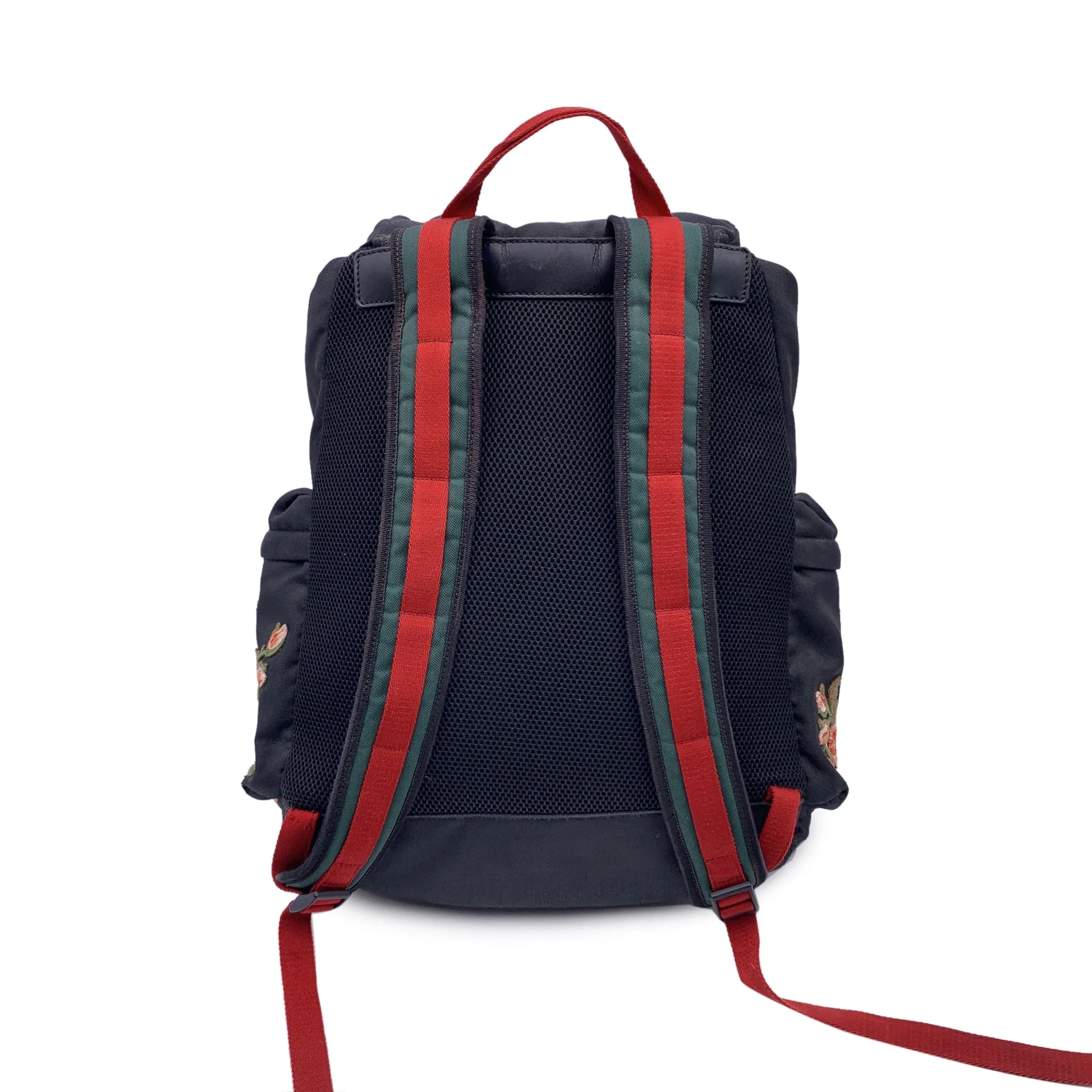 Gucci Black Techno Canvas Web L'Aveugle Par Amour Backpack Bag