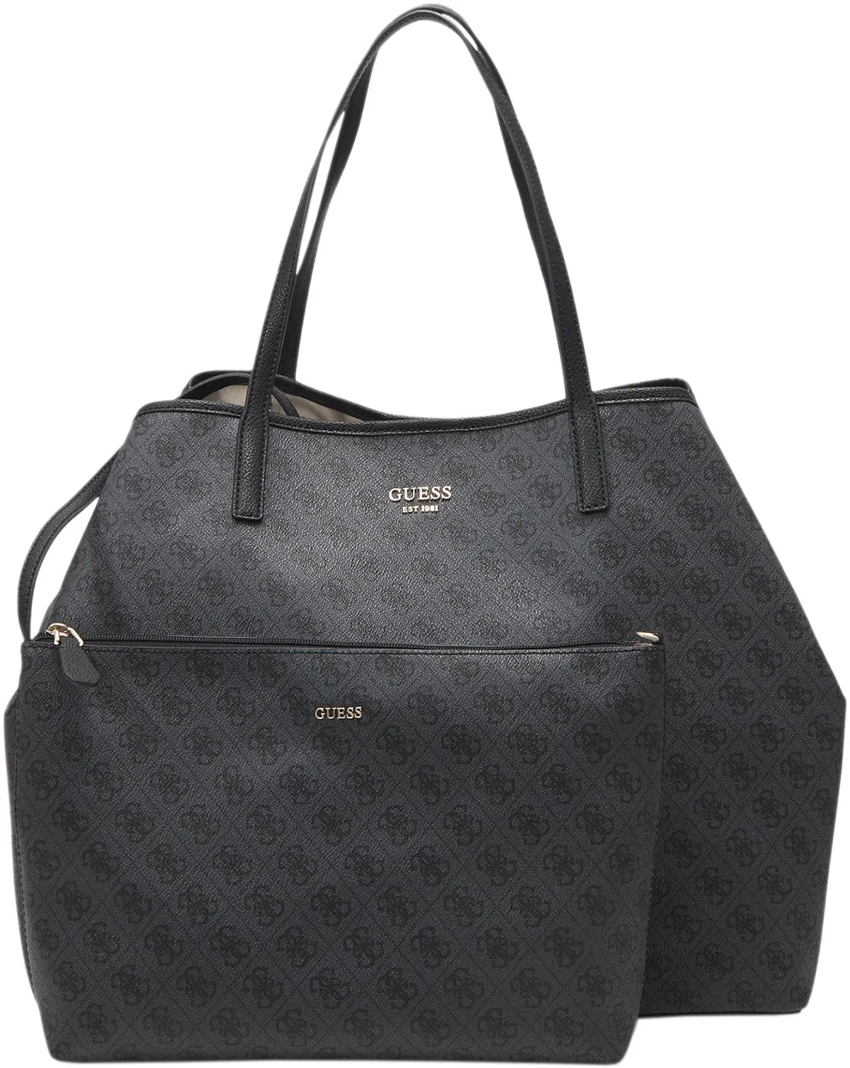 Guess Vikky Tote Bag In Coal For Women