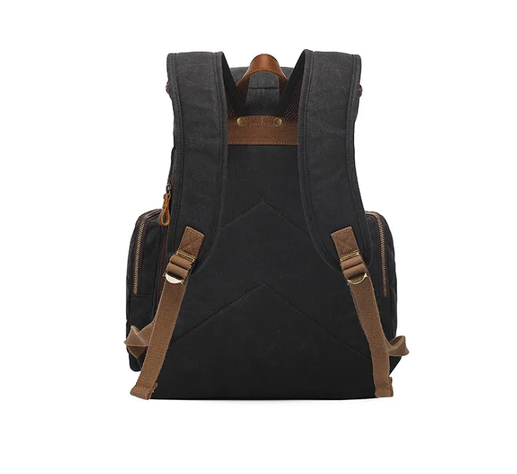 Handmade Canvas Backpack Waterproof Rucksacks Travel Backpack for Men