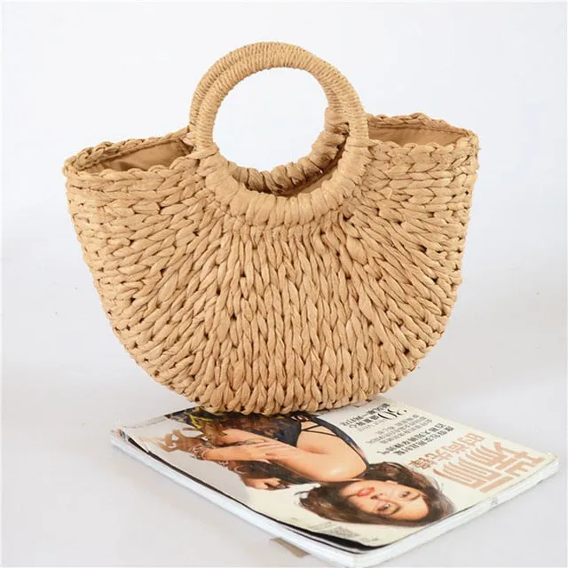 Handmade Semicircle Women Handbag