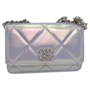 Iridescent Calfskin Quilted Medium Chanel 19 Flap Bag