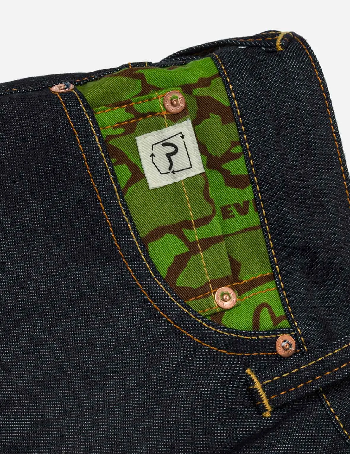 Ishigaki Camouflage Inserted Daicock Regular Fit Denim Shorts