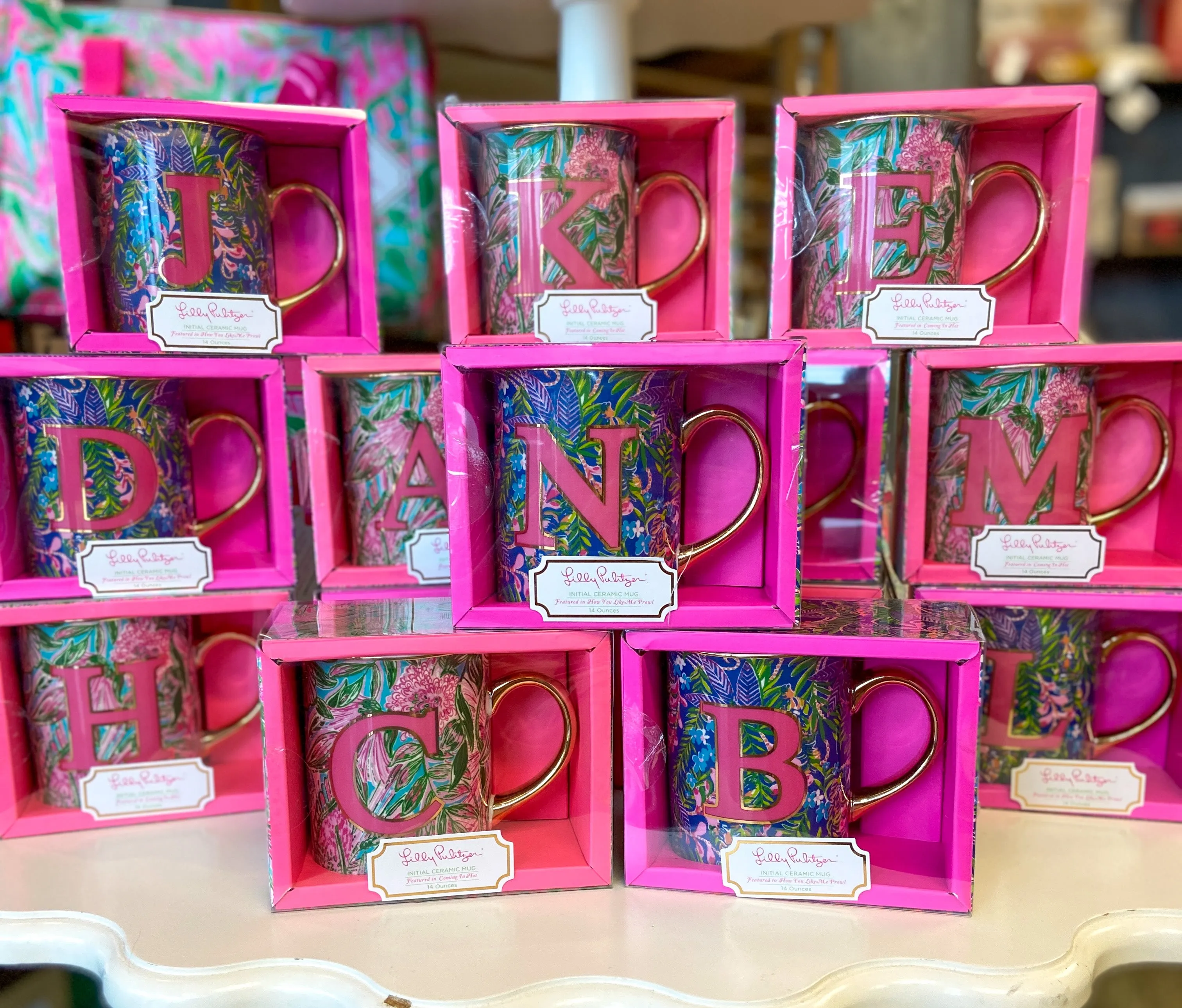 Lilly Pulitzer Initial Ceramic Mug