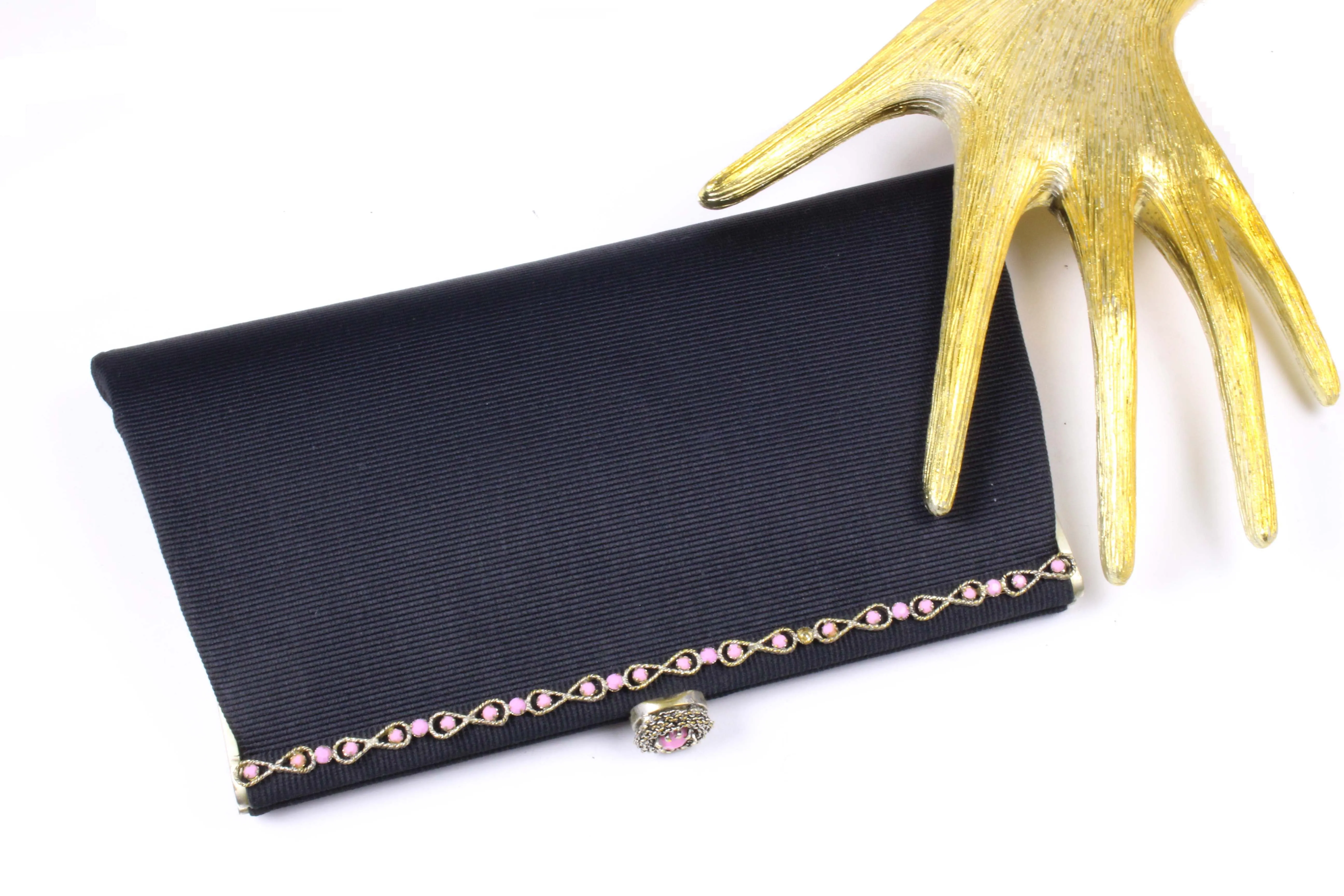 LOEWE fabric purse with embellished frame